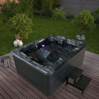 14951 Outdoor Whirlpool BLACK SPIEZ inkl. Treppe & Abdeckung