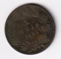 Portugal 10 reis 1884