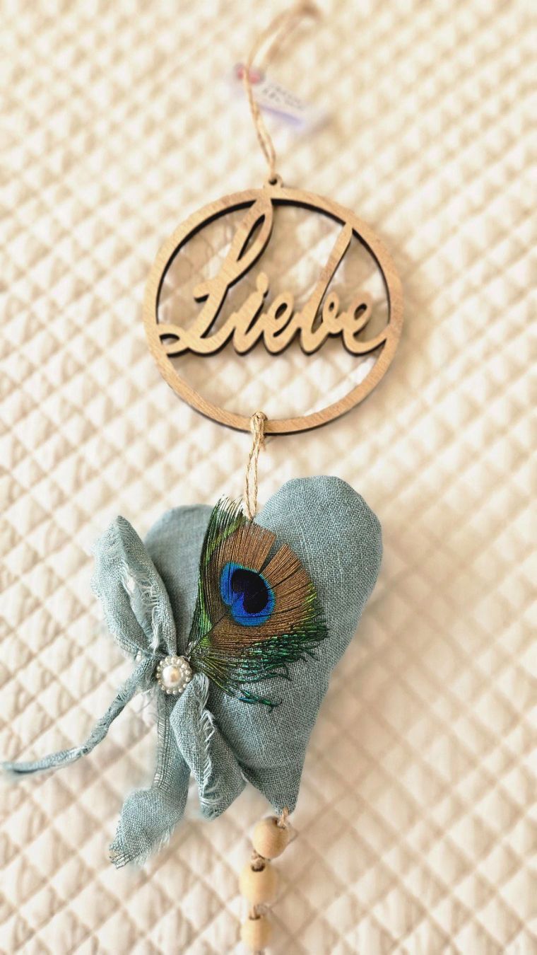 Tutte le decorazioni: Liebe Herz Boho Wanddeko Mobile Deko Geschenk Muttertag – Nuovo e nell'imballaggio originale da Gossau ZH venduto da LeoniesDeko 2