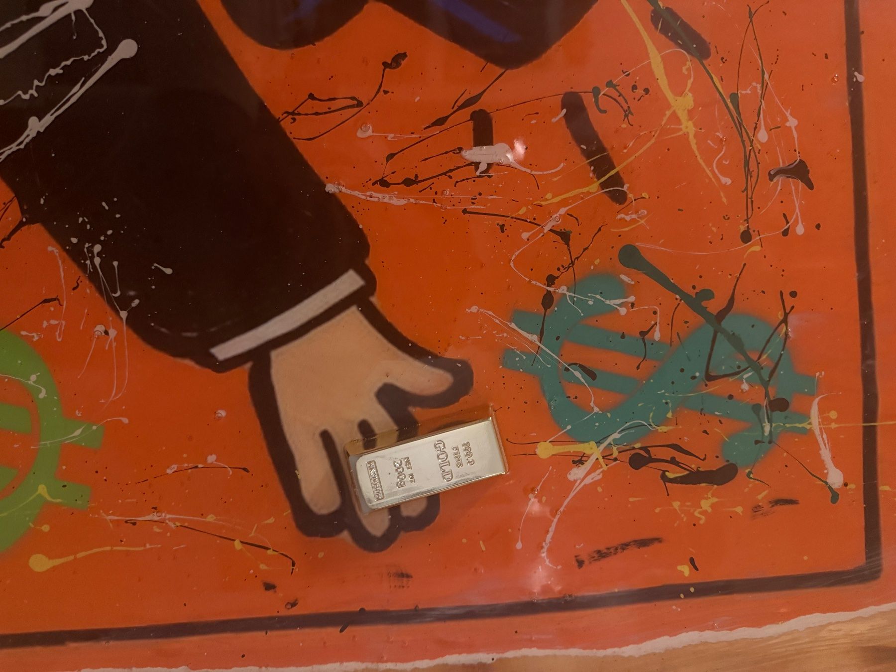 Dipinti: UNIKAT - BITCOIN / MONOPOLY MANN KUNSTWERK – Nuovo e nell'imballaggio originale da Zwingen venduto da Eiphone 4