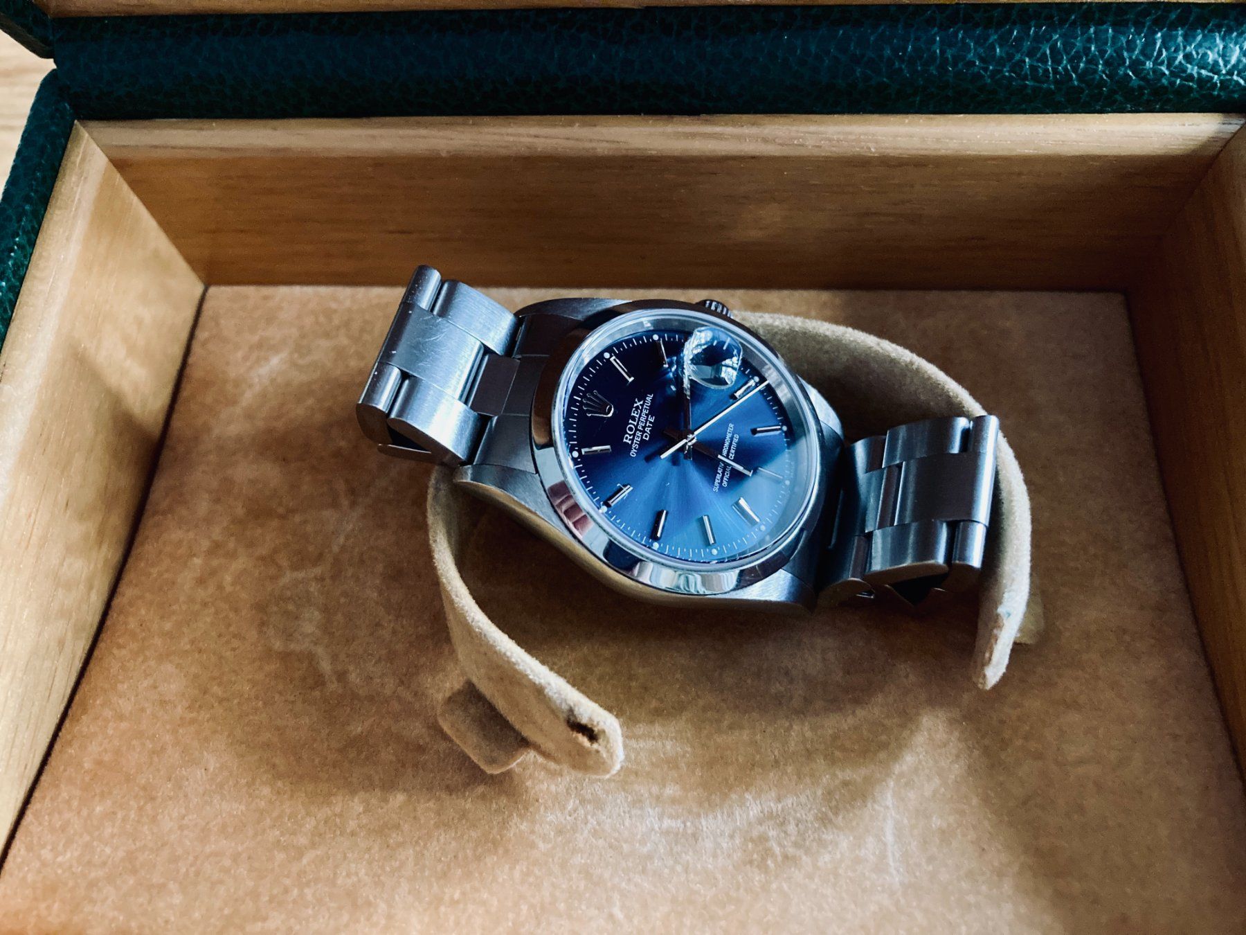 Rolex Uhren: Rolex Oyster Perpetual Date 15200 Blue dial – Gebraucht aus Genthod von Fejmeo 1