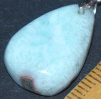 Anhänger L-4240 – Larimar Cabochon 21X14mm