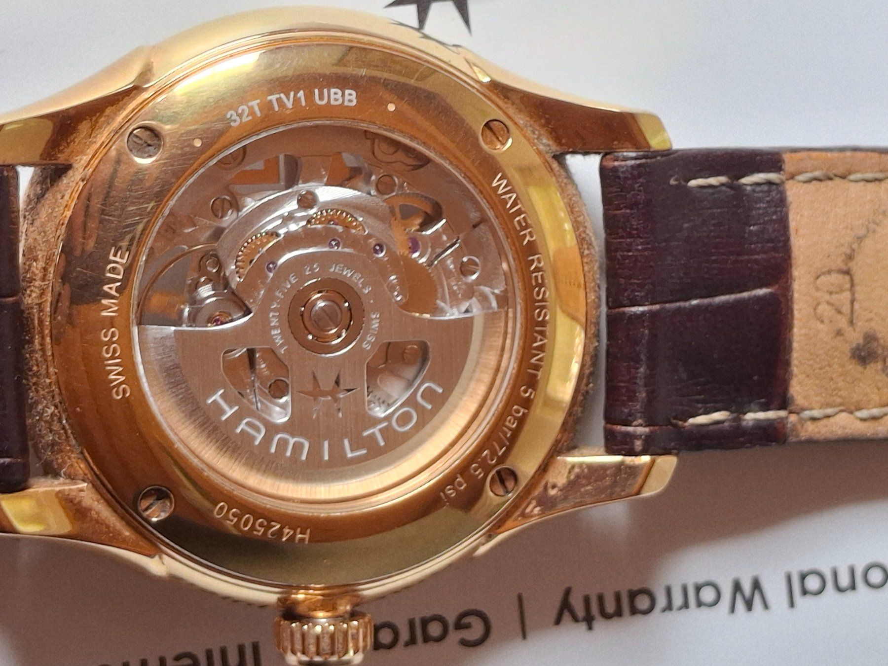 Hamilton Orologi: Montre automatique plaqué or marque Hamilton – Usato da Villiers venduto da san_jn5w 5