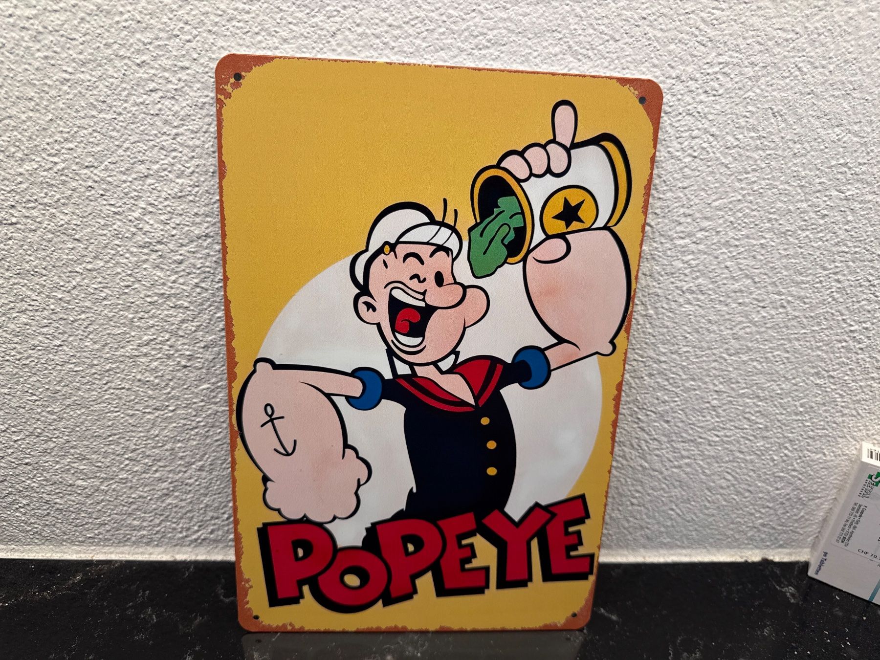 Insegne: SCHILD METALL POPEYE / DER RENNER/ NEU / 1 Pcs. – Nuovo e nell'imballaggio originale da Seon venduto da Aaargauer01