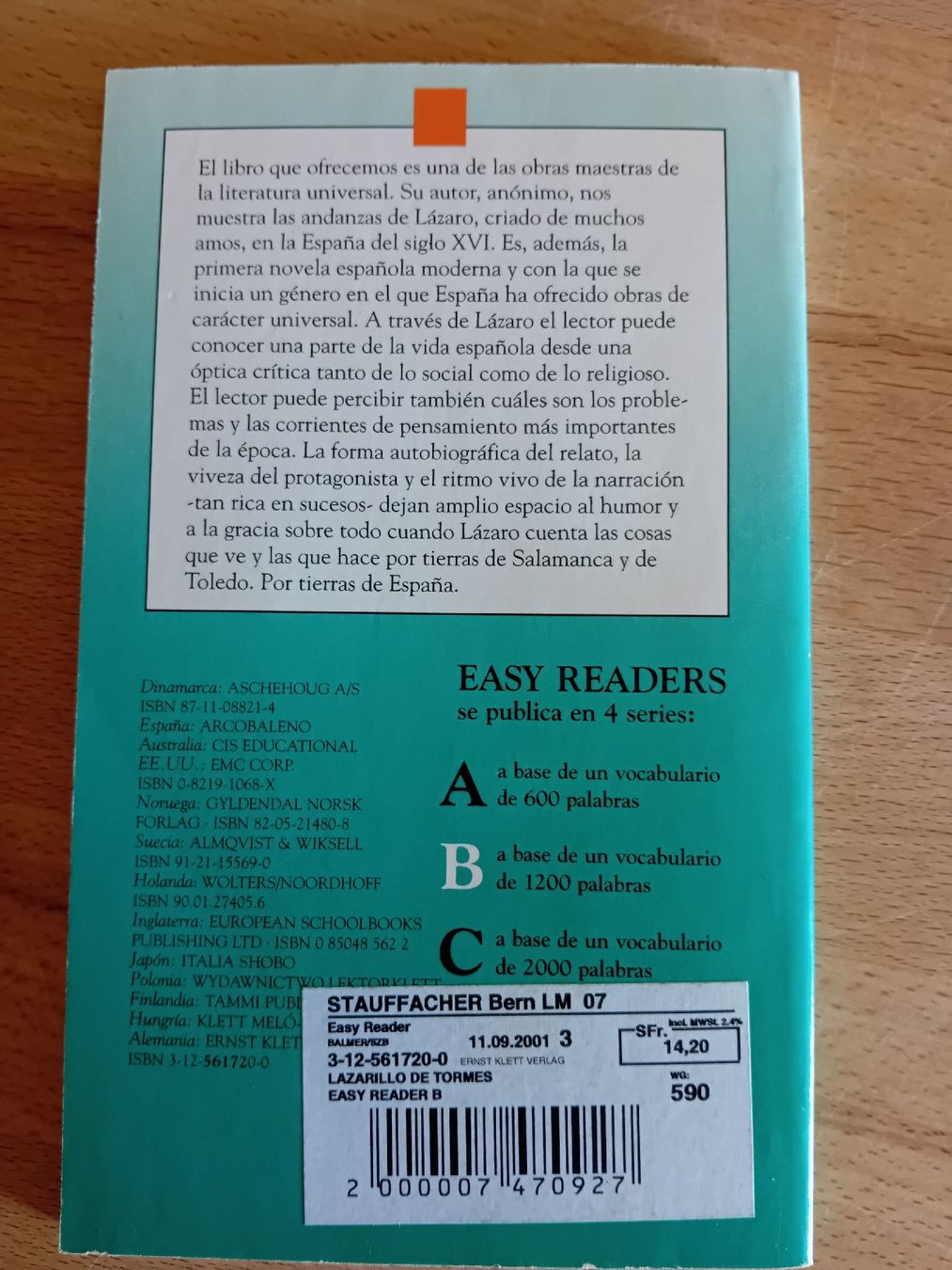 Libri: *Buch-Lazzarillo de Tormes-Easy Reader B* – Usato da Hinterkappelen venduto da klebaluka08 1