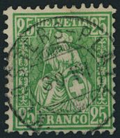 GR Klosters - Zwergstempel Voll - Sitzende Helvetia
