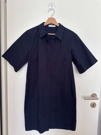 Dunkles Marineblaues Hemdblusenkleid von MNG Gr. M, Somme...