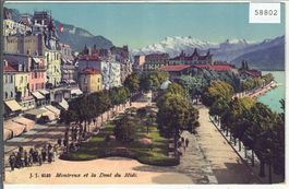 Montreux et la Dent du Midi - Litho