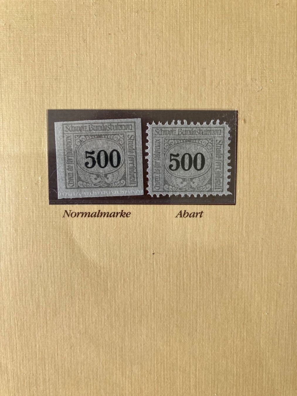 Tutti i francobolli: Schweizer Briefmarken Abarten 500 Rp. Flügelrad silbern – Usato da Mönchaltorf venduto da Tschibi 1