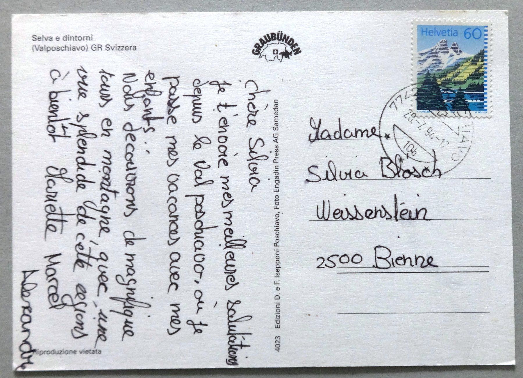 Cartoline postali: Selva e dintorni (Valposchiavo) – Difettoso da Fétigny venduto da Billy2miny 1