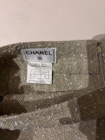 CHANEL Rock Tweed beige Grösse 40 Made in France