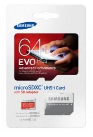 Samsung Schede di memoria: SAMSUNG microSDXC 64GB 80MBsEVOplus Card – Nuovo e nell'imballaggio originale da Zürich venduto da wearehappy