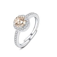 💍 SALE Verstellbarer Edelstahl Ring, Zirkon, Demomodell