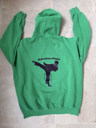 Hoodie, Grün, Karate , Grösse M / 164