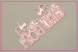 Girl / Boy mit Nuggi - Stanzschablone