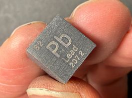 Blei, Elementwürfel, Dichtewürfel mit Gravur 1x1x1cm
