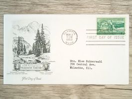 TR89 Enveloppe + Timbre USA 1953