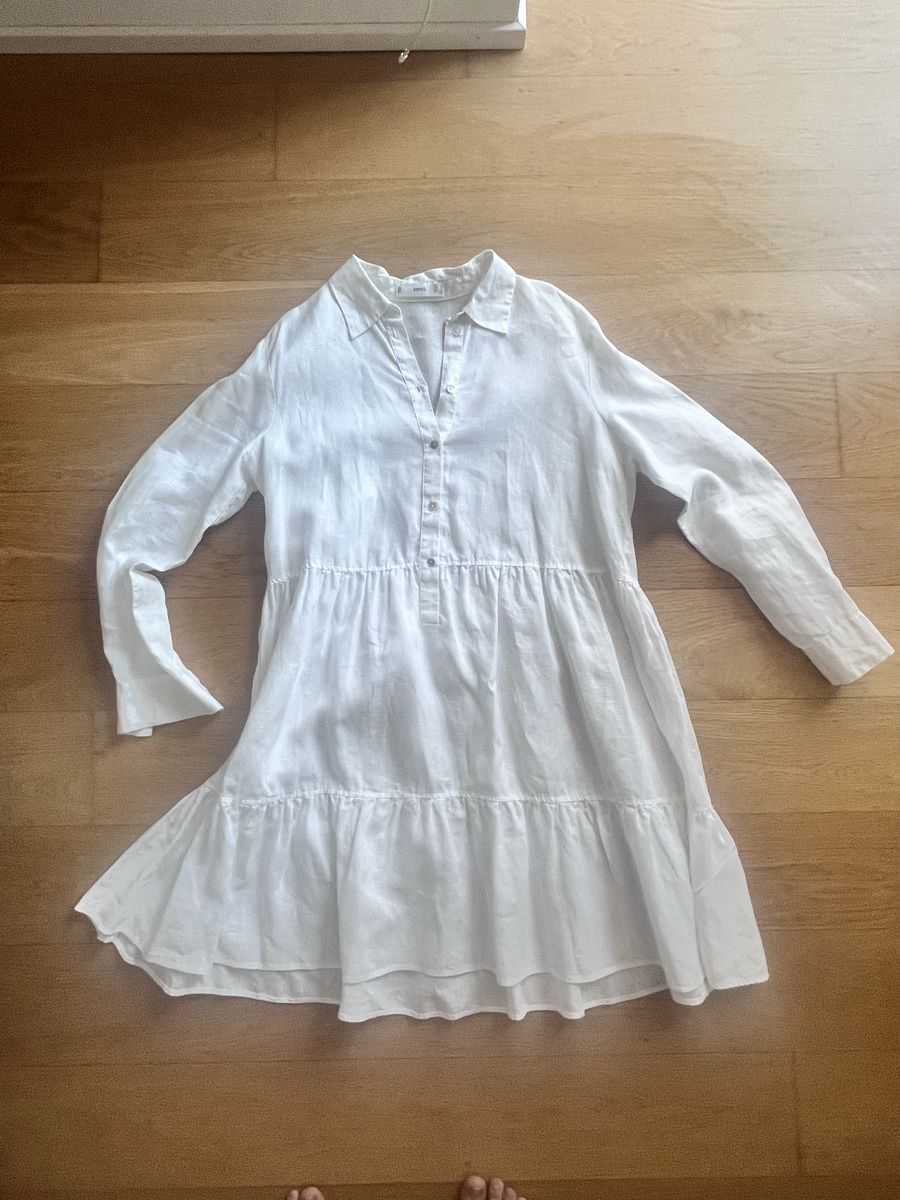 Mango Kleider: Weisses Leinenkleid Mango – Gebraucht aus Zürich von FrauAntje 1