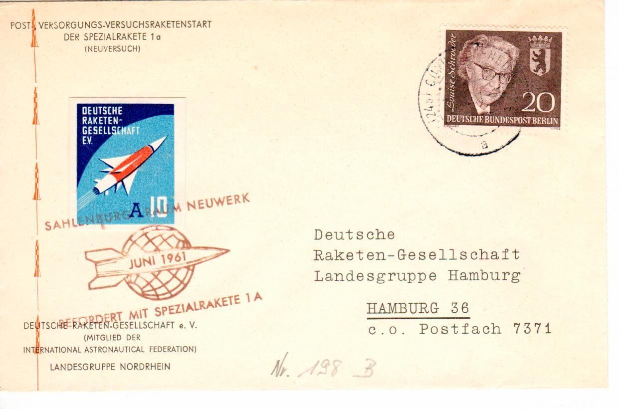 Alle Briefmarken: Brief, befördert mit Spezialrakete – Gebraucht aus Wolhusen von Curver9
