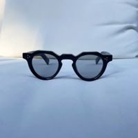 Lunettes de soleil Lesca Lunetier Bertolt noir verre bleu