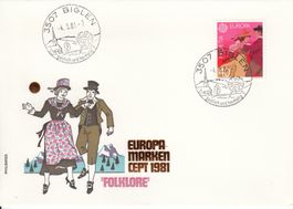 1981 Europamarken CEPT Folklore FDC 2507 Biglen