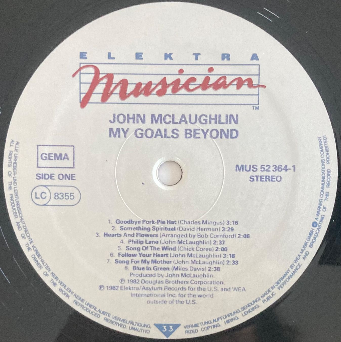 Dischi in vinile: JOHN MCLAUGHLIN - MY GOALS BEYOND – Usato da Poliez-Pittet venduto da Newtown-Records 3