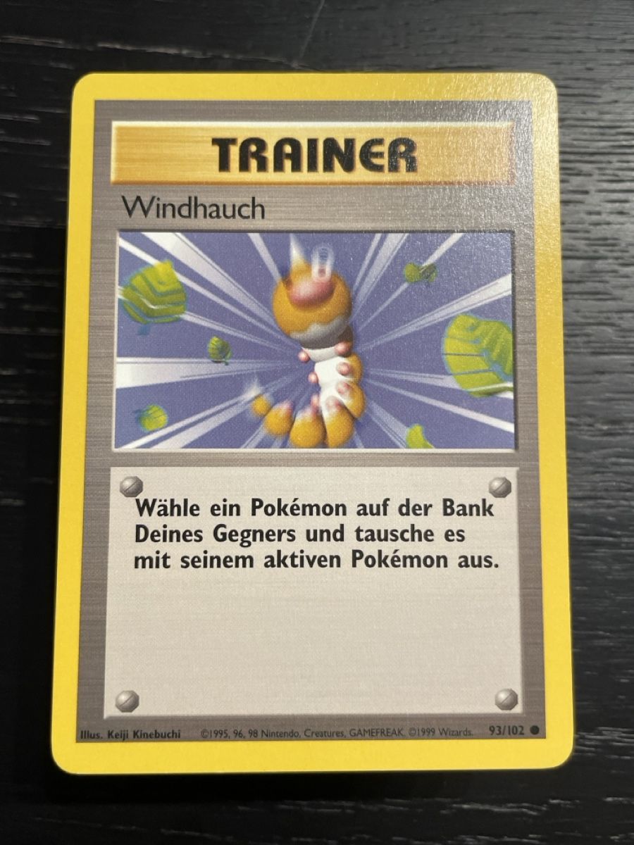 Pokémon Sammelbilder & Trading cards: Pokemon Windhauch Trainer 93/102 base  – Gebraucht aus Hugelshofen von Suimosa