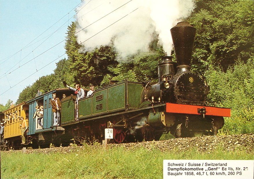 Cartoline postali: GENÈVE Dampflokomotive Genf – Nuovo (secondo la descrizione) da Jona venduto da philajona