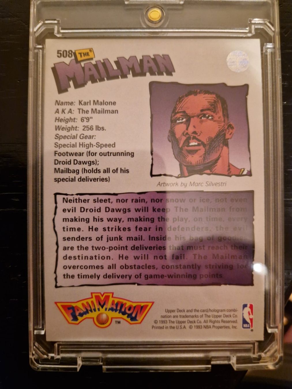 Nba Carte collezionabili: NBA KARL MALONE Upper Deck FANIMATION Comic Cartoon Art – Usato da Lutry venduto da SwissBBCards 1