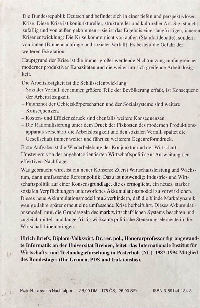 Libri: Briefs Ulrich, High-Tech und sozialer Verfall – Nuovo (secondo la descrizione) da Sarnen venduto da Livres 1
