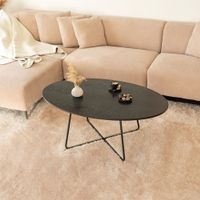Couchtisch Oval NOVO - Dark Oak