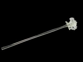 Vintage Kristallglas-Blume – Handgearbeitet – 49 cm