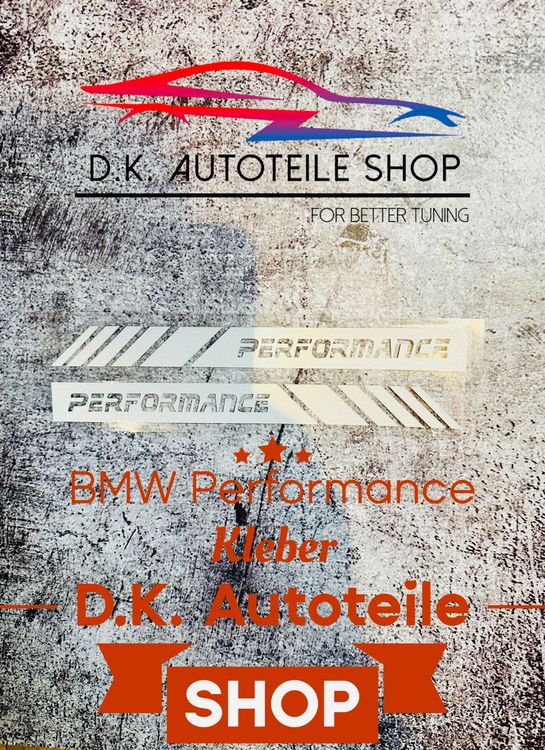 BMW M Performance Kleber Sticker in Silber/Weiss 2er Set NEU