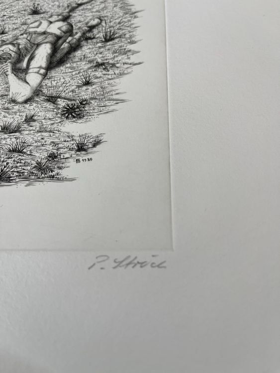Grafica & Litografie: PETER STREICH RADIERUNG SIGNIERT NUMMERIERT – Usato da Gersau venduto da grafik-kunst 4