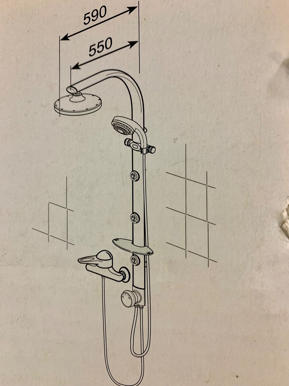 Duschen: Regendusche RAIN DE LUXE, Duschsäule, DUSAR – Gebraucht aus Dietikon von  5