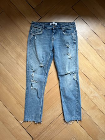 ZARA - Destroyed Jeans blau 38