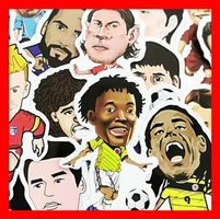 Ronaldinho Pirlo Fussballer Stickerbomb 16 tlg Stickerset