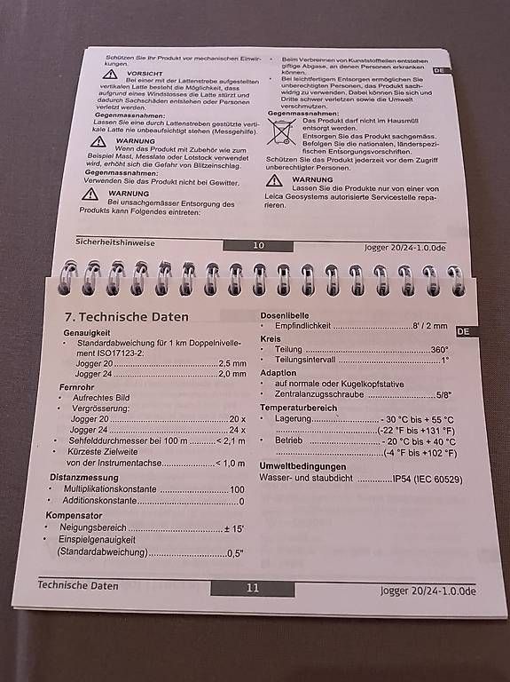 Leica Misurare: Leica Jogger 20 Niveliergerät – Usato da Rorschacherberg venduto da Zelli2 4