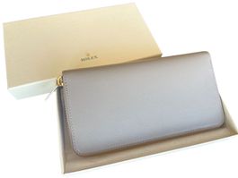 😍 Magnificent Rolex fine grey leather wallet New 🎁