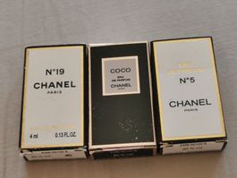 Chanel drei EdP 4 ml. N5, Coco, N19.