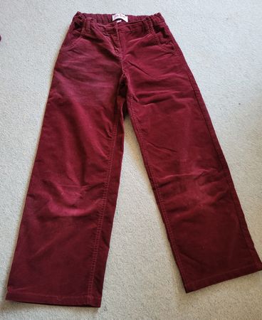 Pantalon velours John Baner, fille 12 ans (152),  bordeau