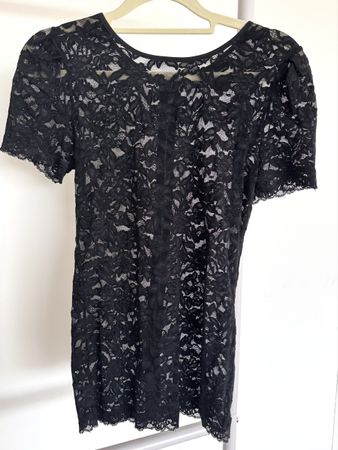 Black Lace Tshirt – Grösse XS