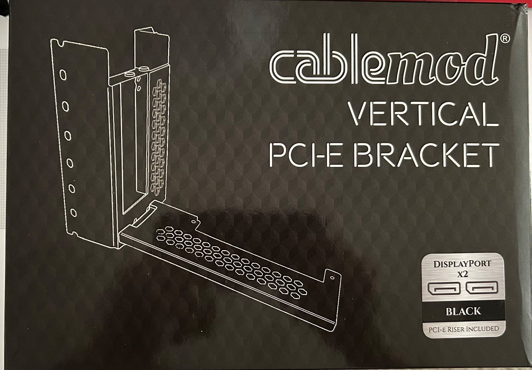 Supporti a parete: CableMod Vertical PCI-e Bracket 2× DisplayPort Schwarz – Nuovo e nell'imballaggio originale da Wetzikon ZH venduto da Nicitarasco