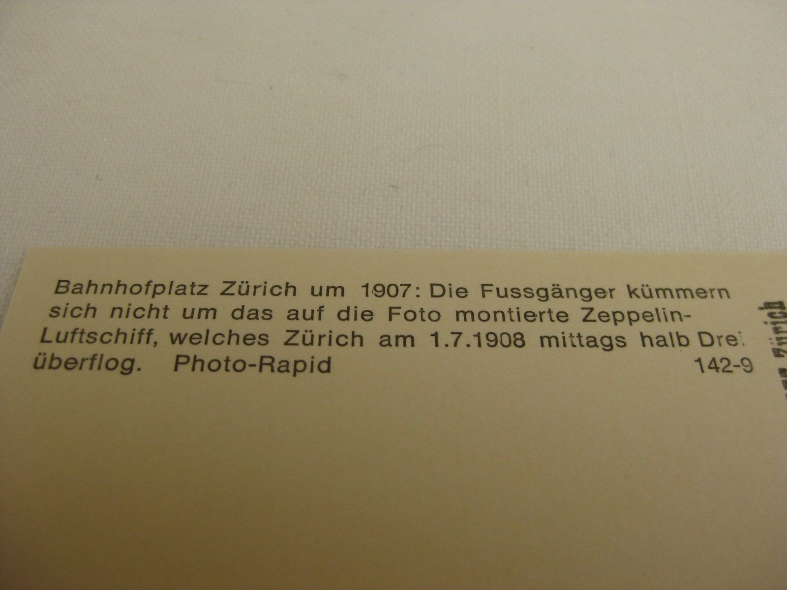Cartoline postali: AK Zürich Bahnhof mit Tram + Luftschiff – Nuovo (secondo la descrizione) da Malters venduto da Marosko 1