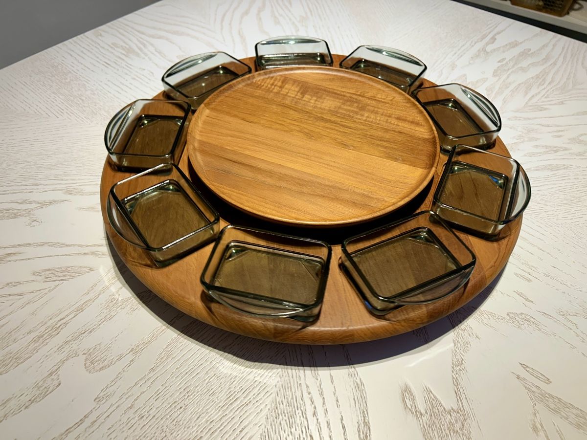 Piatti di portata: Drehtablett TEAK Vintage von Digsmed Danmark – Usato da Küssnacht am Rigi venduto da silvretta13 2