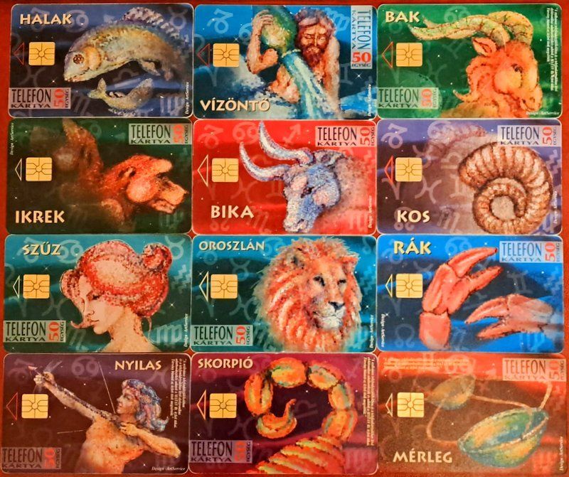 Cartes de téléphone: 12 Telefonkarten "Zodiak". Ungarn – D'occasion à Basel par Butsch5 1