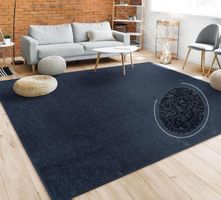 -50% ‼️‼️ 200x280 Teppich Wohnzimmer Dunkelblau NEU