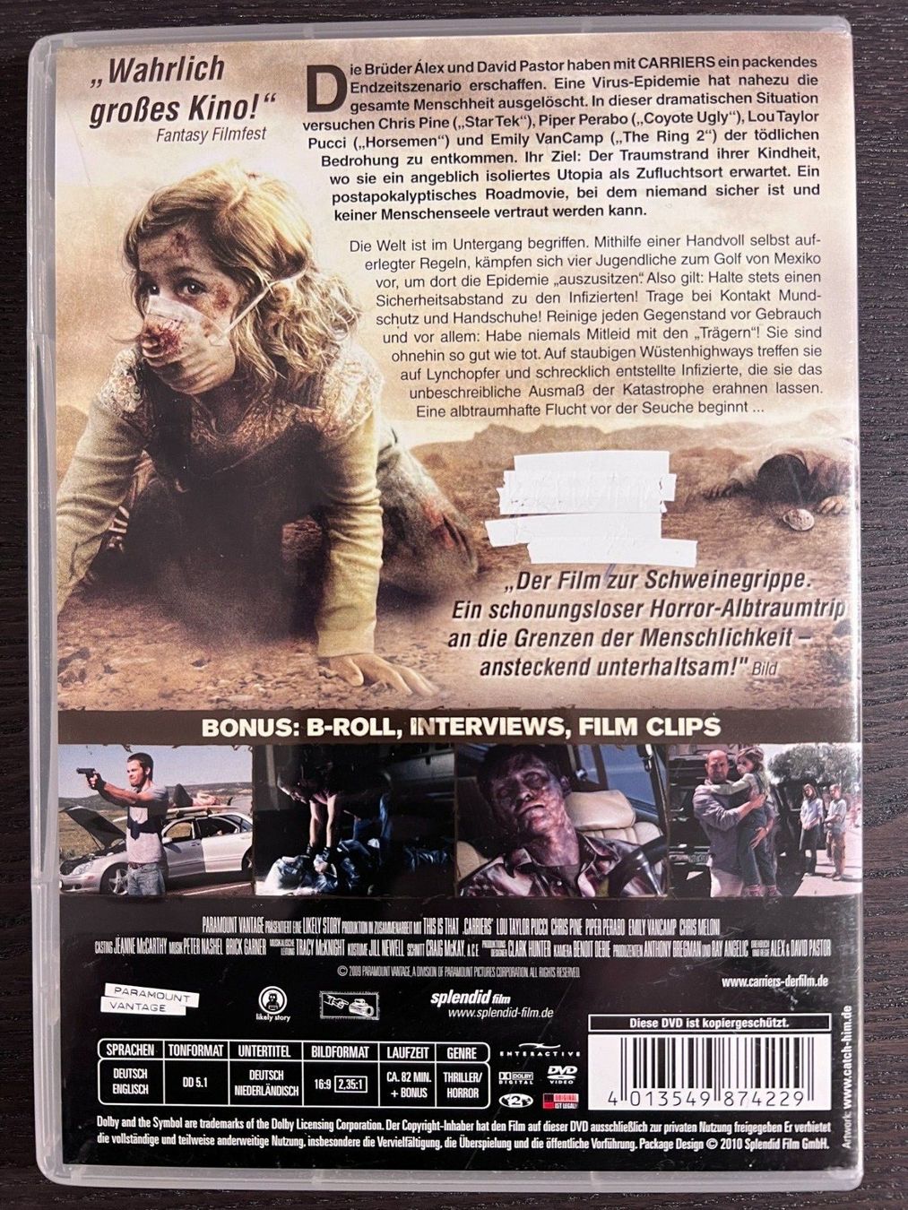 Tutti i DVDs: Carriers – Usato da Zürich venduto da FilmFreunde 1