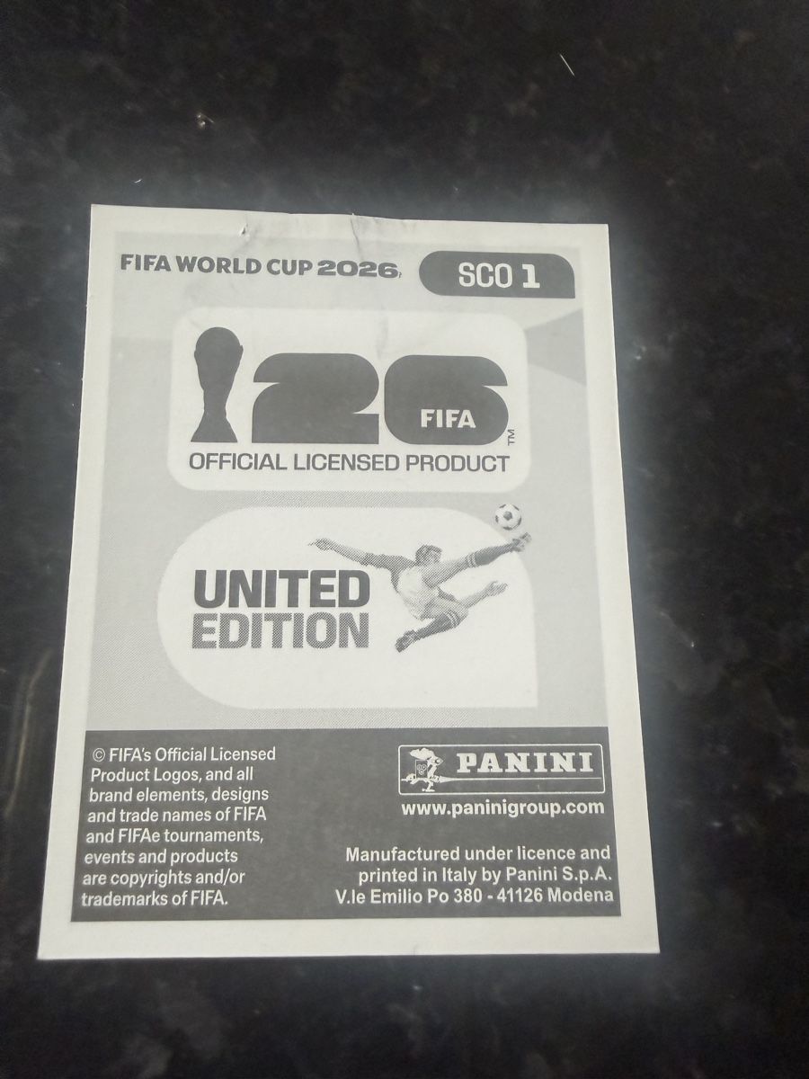 Panini Carte collezionabili: FIFA World Cup 2026 Sticker Sco1 – Usato da Feldbrunnen venduto da cleo09 1