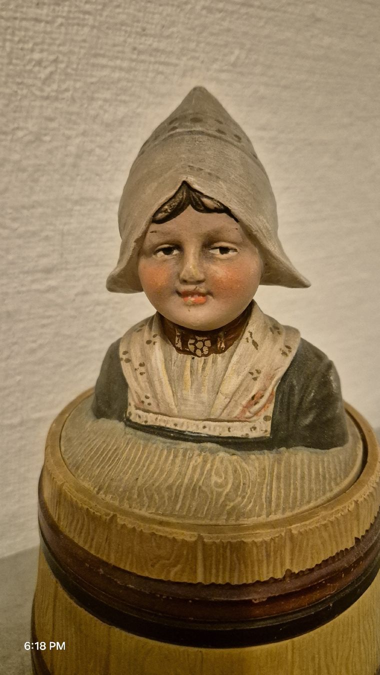 Statuette: Jugendstil Tabaktopf Johann Maresch um 1890 – Usato da Basel venduto da Happy3210 1